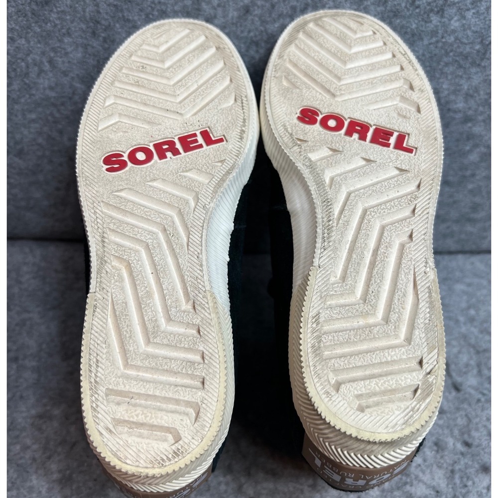 Sorel PDX Wedge Black Suede High Top Lace Up Hidden Wedge Sneakers Womens 6.5 - Picture 9 of 9